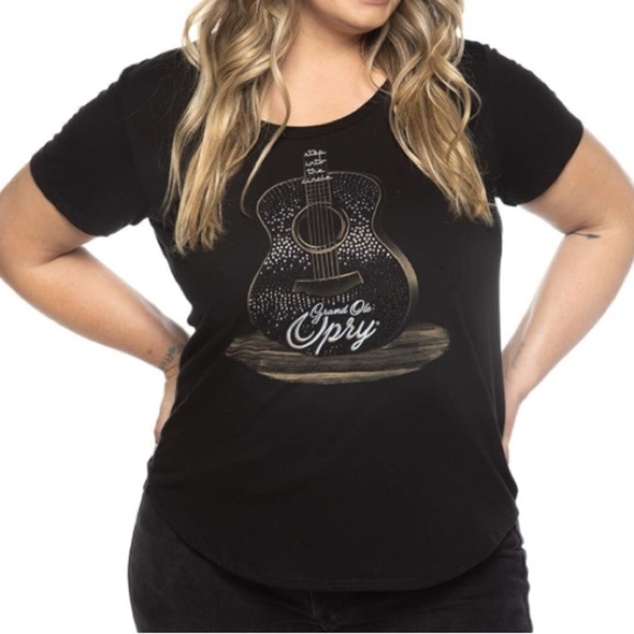 GRAND OLE OPRY Country Music Bedazzled T-Shirt, Rhinestones Bling, Women’s Sz M - Picture 1 of 7